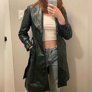Leather Trench Style Jacket